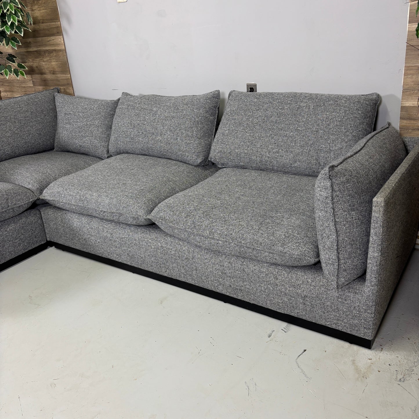 Grey Feather Filled Sectional