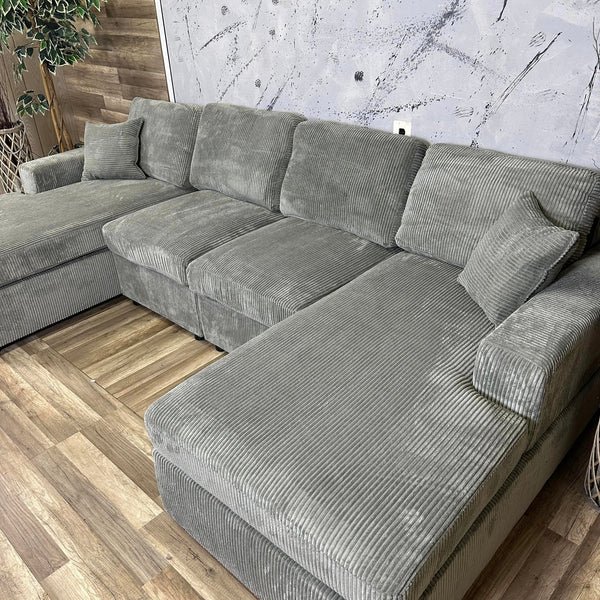 Grey Double Chaise