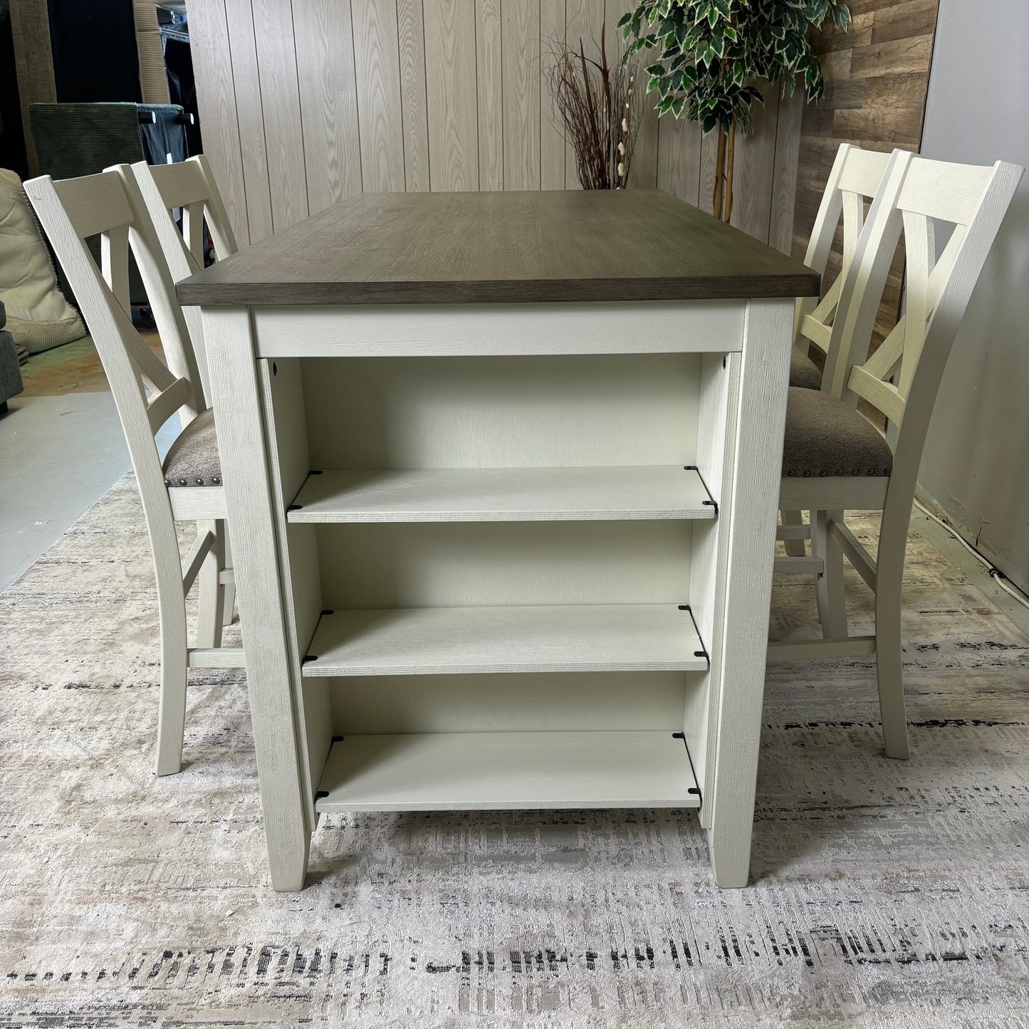 Counter Height Dining Table w/ Side Storage