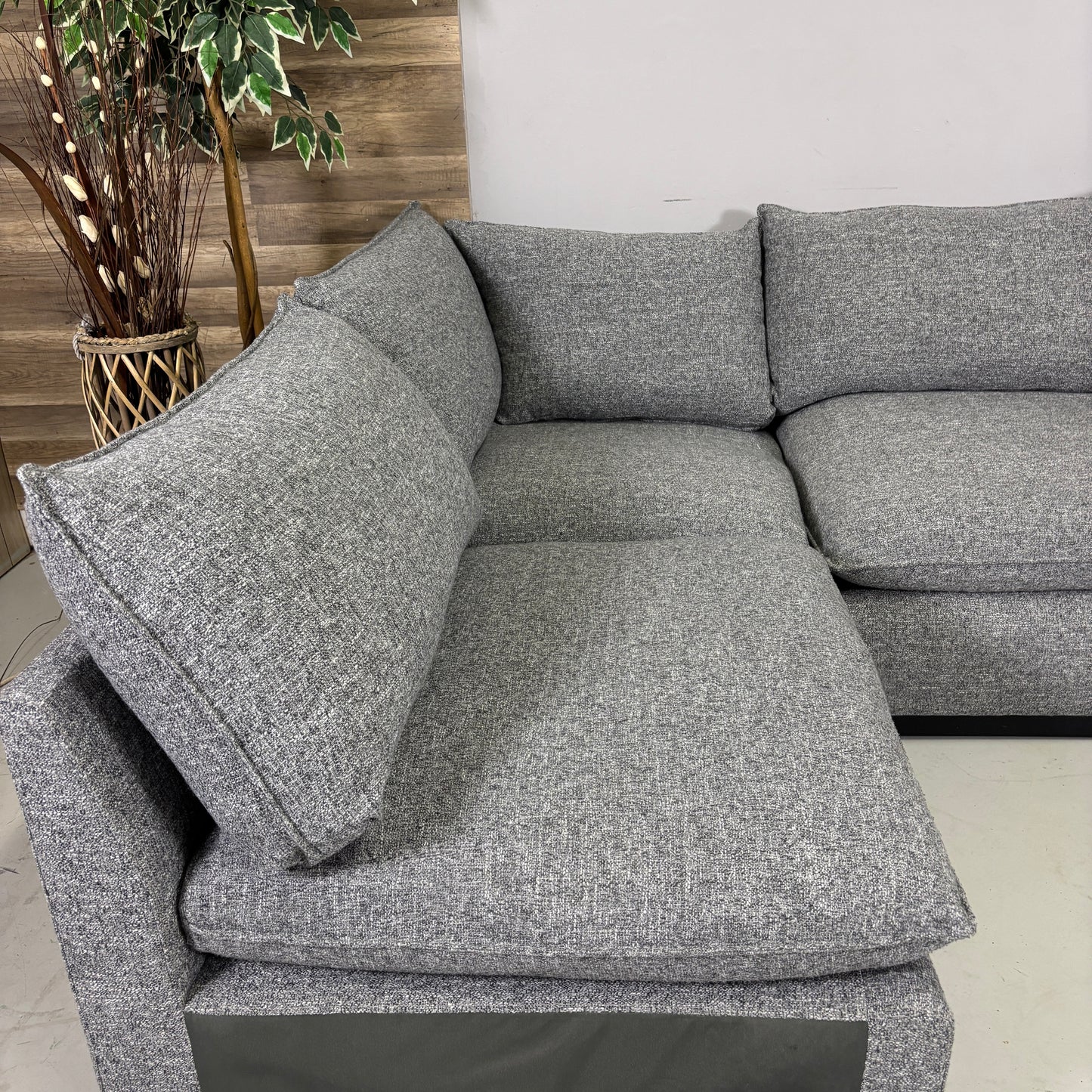 Grey Feather Filled Sectional