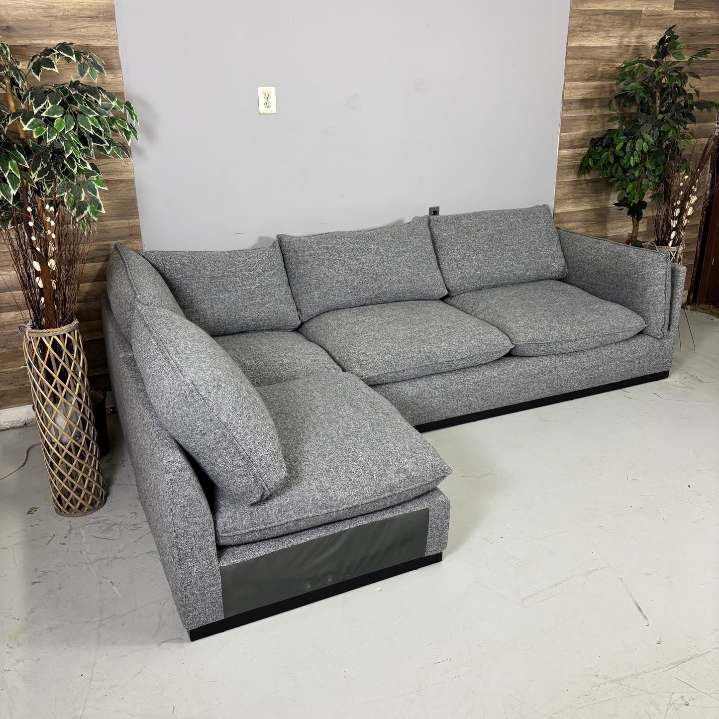 Grey Feather Filled Sectional