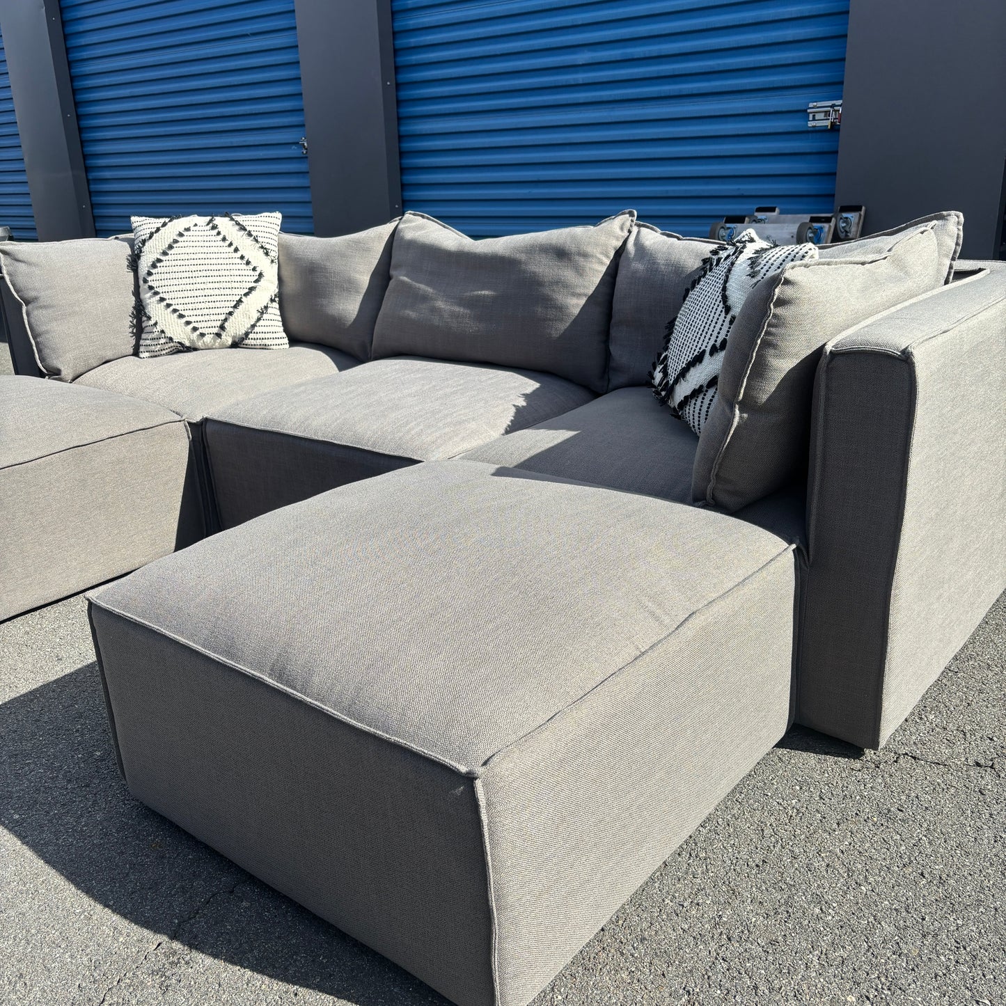 5-Piece Modular Grey Sectional