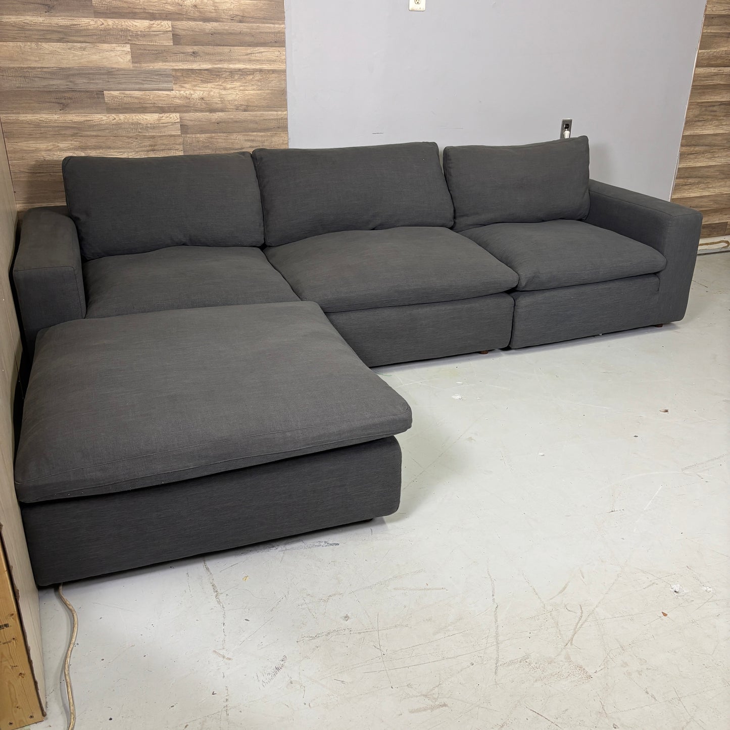 Down Filled Feather Sectional Couch