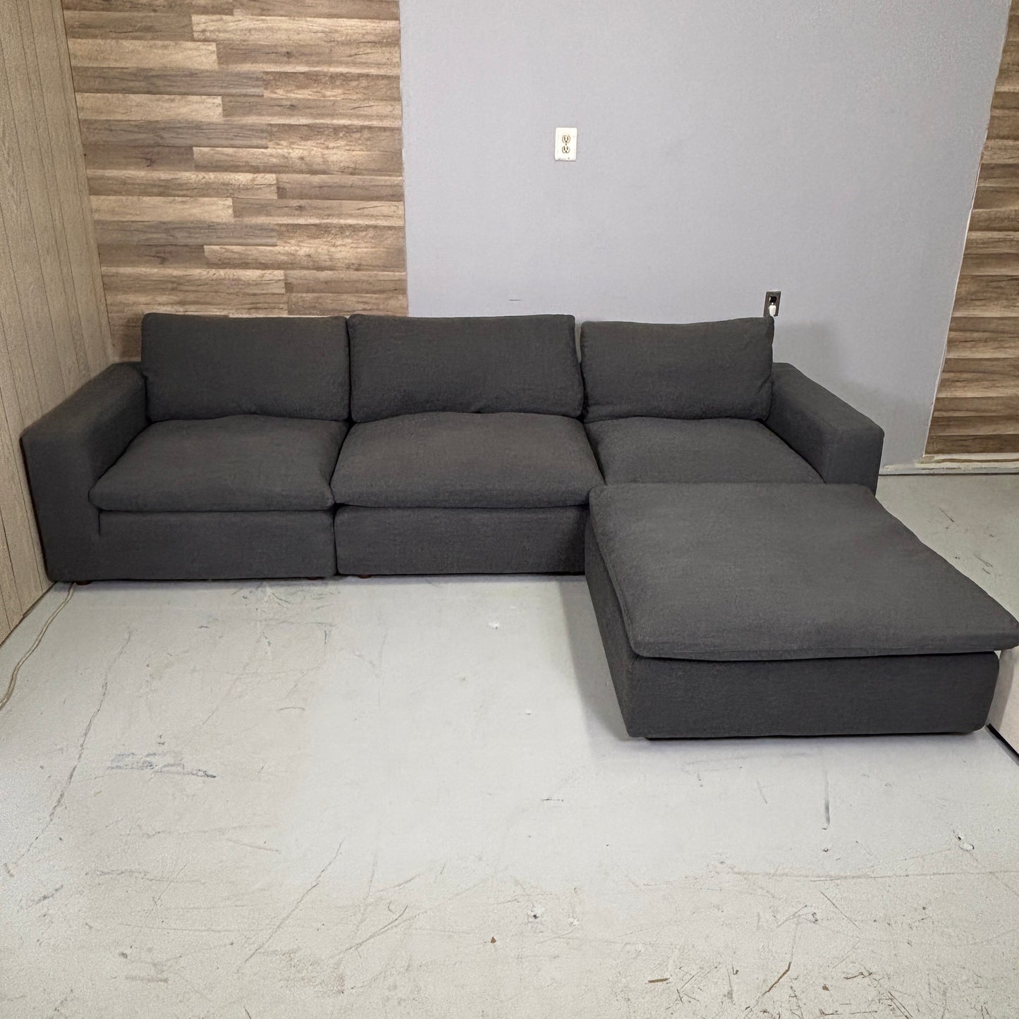 Down Filled Feather Sectional Couch
