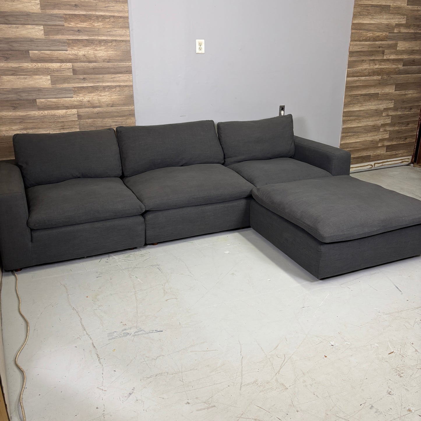 Down Filled Feather Sectional Couch