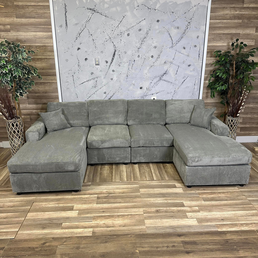 Grey Double Chaise