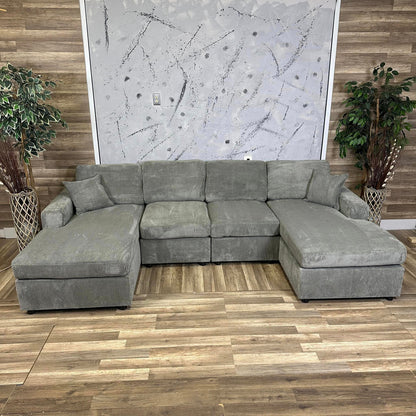 Grey Double Chaise
