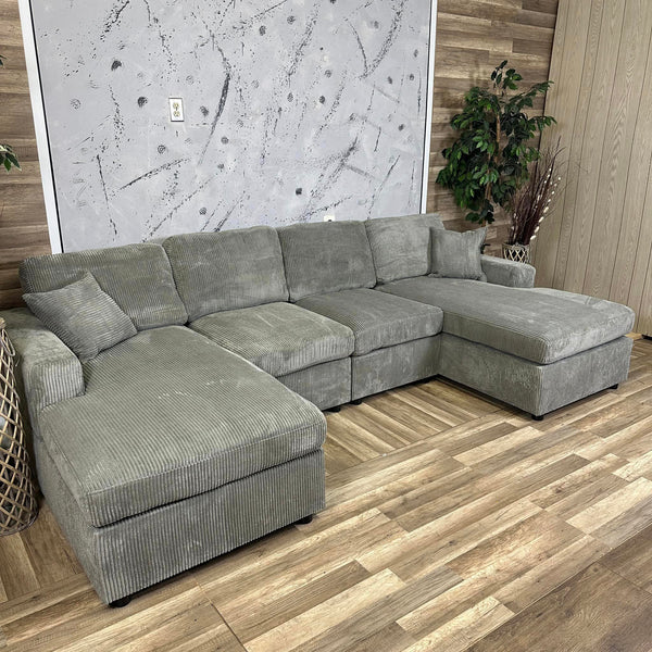 Grey Double Chaise