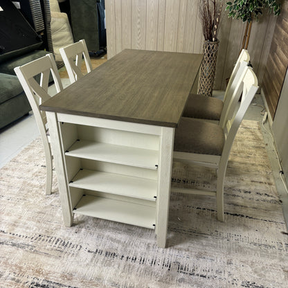 Counter Height Dining Table w/ Side Storage