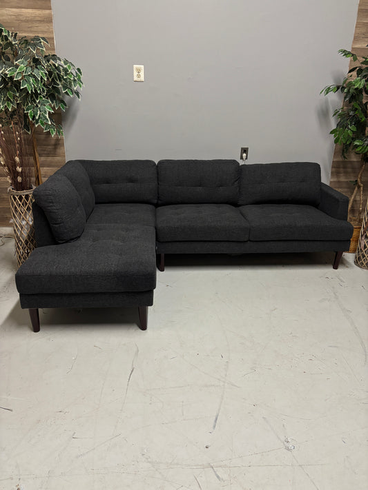 Dark Grey Sectional - 2-Piece