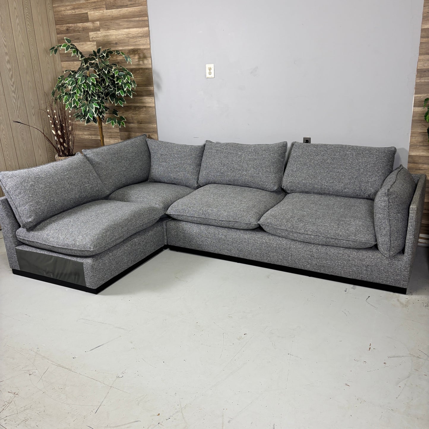 Grey Feather Filled Sectional