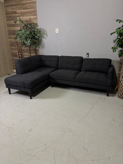 Dark Grey Sectional - 2-Piece