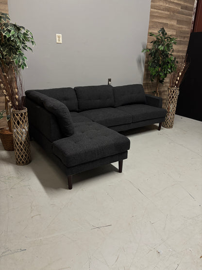 Dark Grey Sectional - 2-Piece