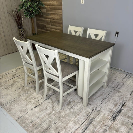 Counter Height Dining Table w/ Side Storage