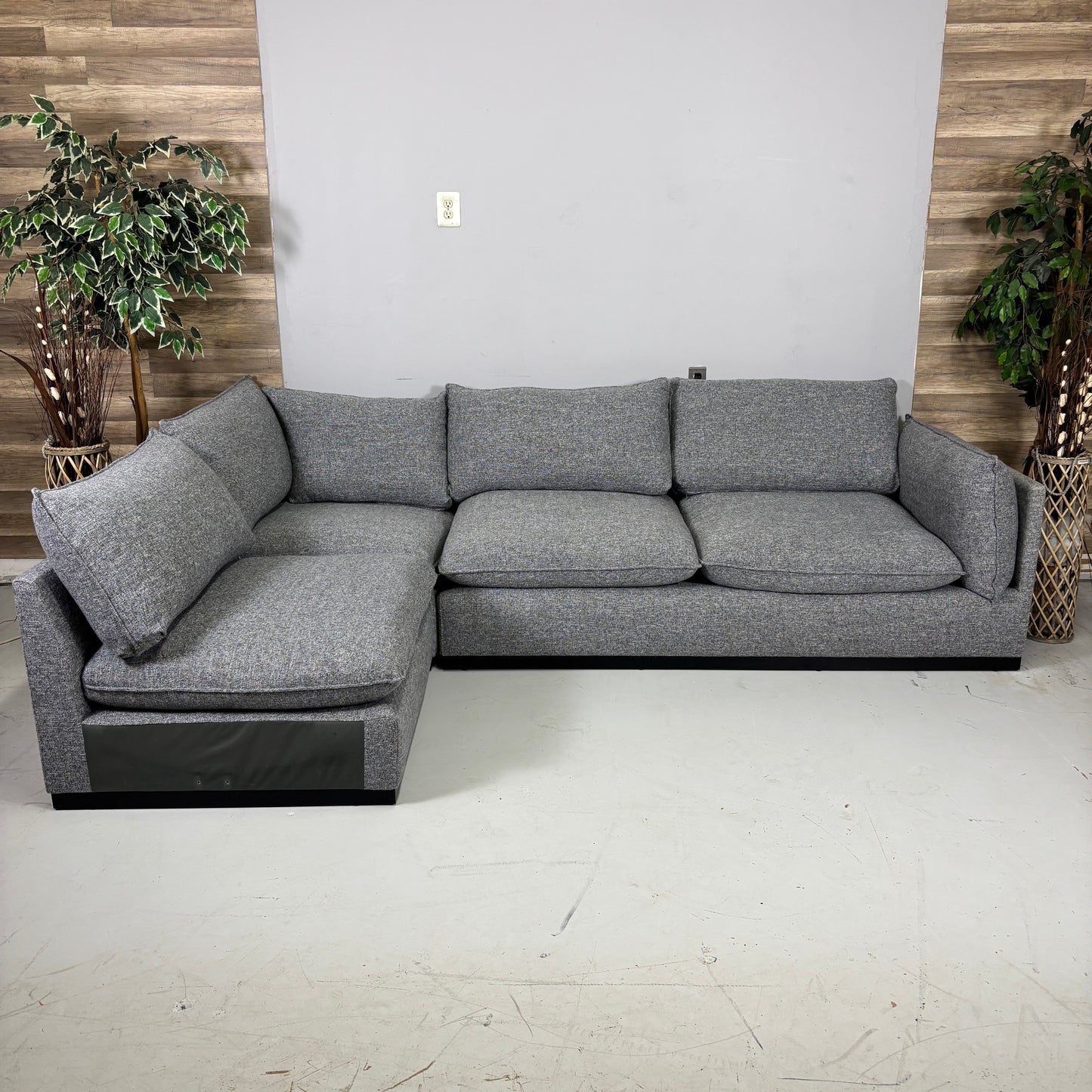 Grey Feather Filled Sectional
