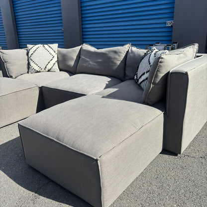 5-Piece Modular Grey Sectional