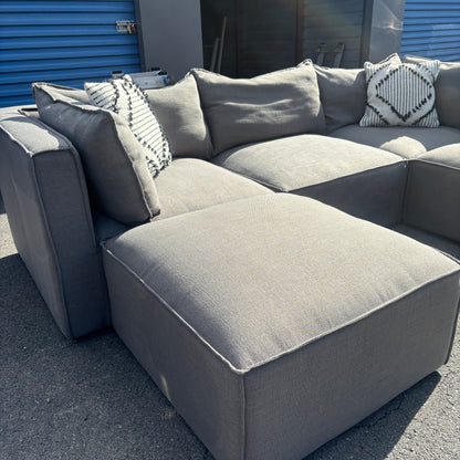5-Piece Modular Grey Sectional