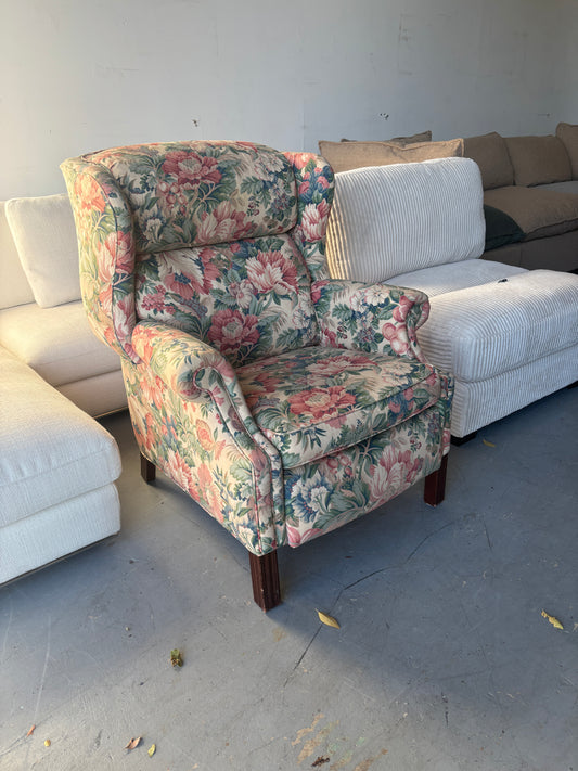 Floral Antique Recliner