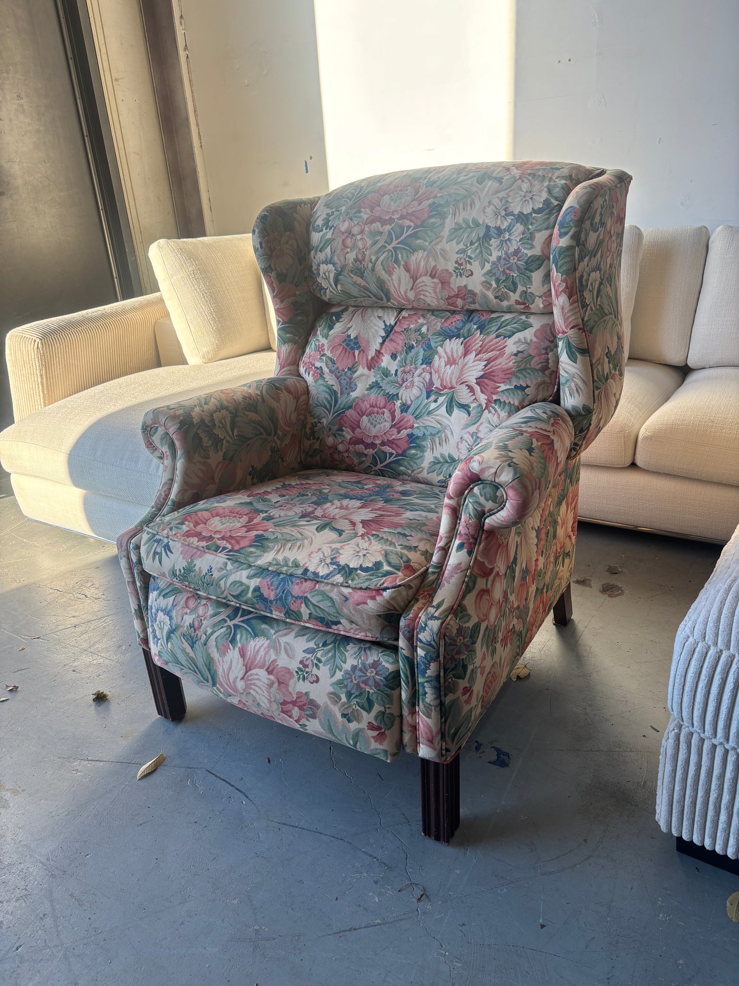 Floral Antique Recliner