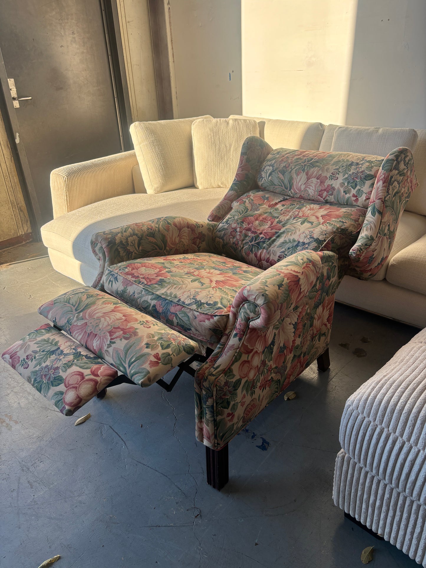 Floral Antique Recliner