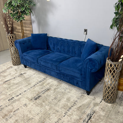 Tufted Blue Sofa