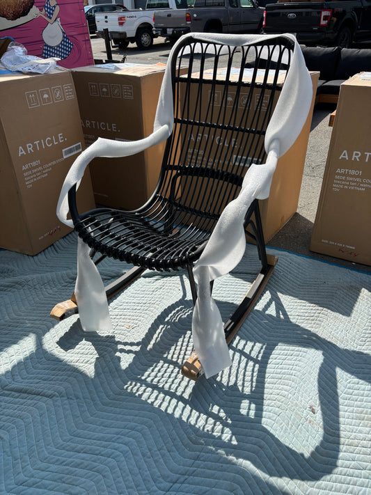 (Brand New) Medan 24.5" Outdoor Rocking Chair - Graphite