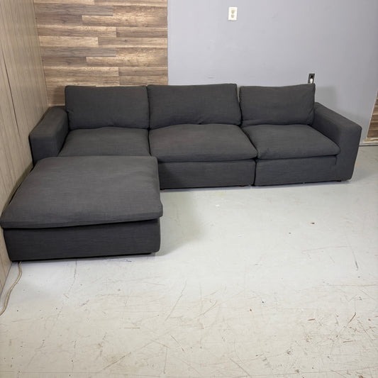 Down Filled Feather Sectional Couch